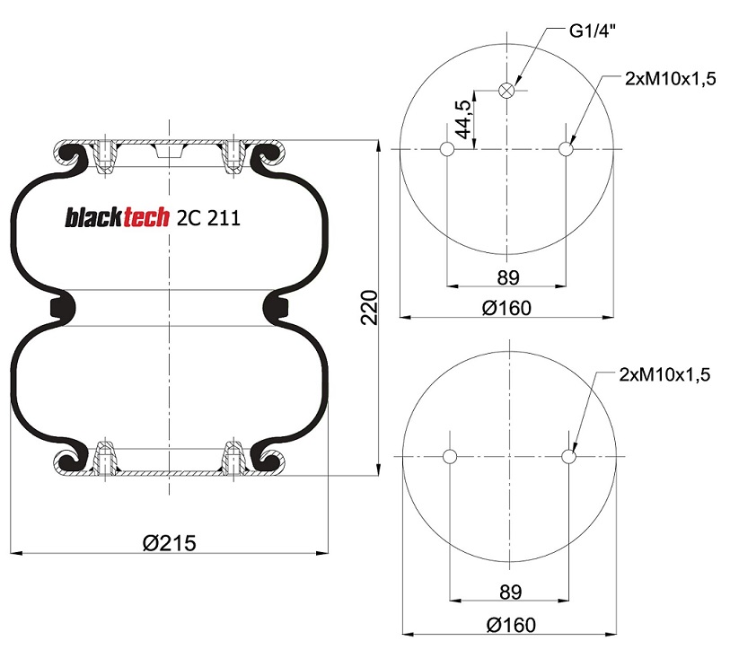 Vlnovec pérování zvedací nápravy, závit G1/4" SCHMITZ, WEWELER