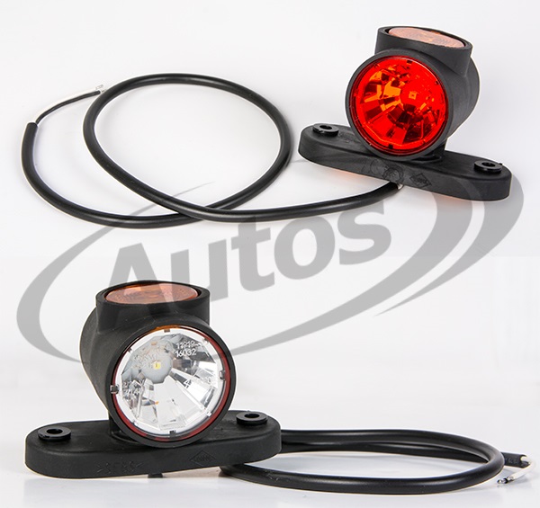 Svítilna poziční - tykadlo L/P 12V/24V 0,7/1,4W LED č/b/o, kabel 0,5m