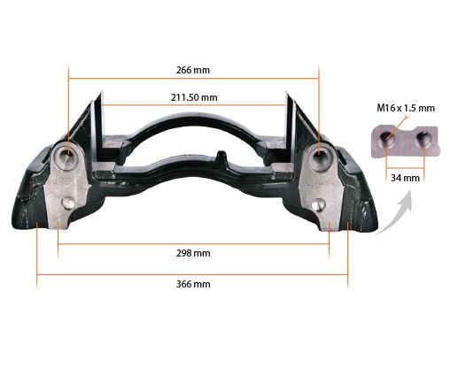 Držák brzdového třmene KNORR 19,5" SAF/BPW