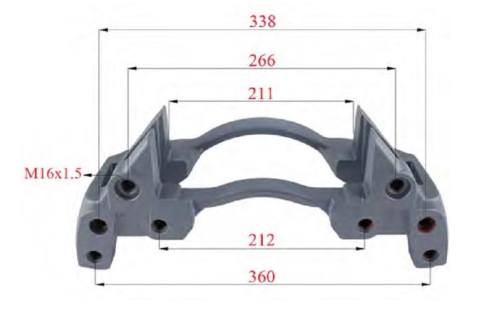 Sada opravárenská brzdového třmenu - držák 19,5" KNORR SB6/SN6 R40/65/210/65/40, BPW