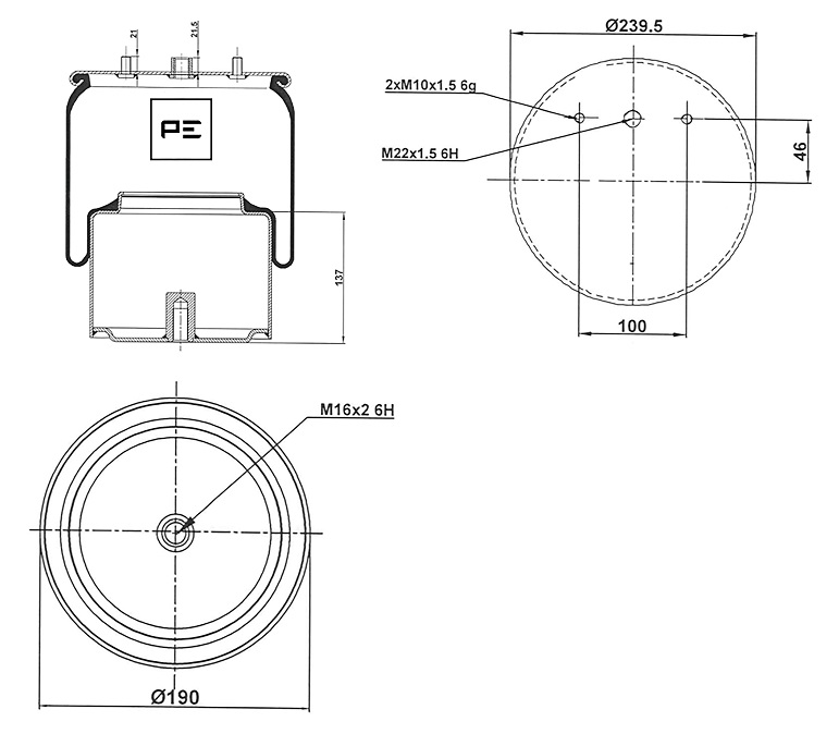 Vlnovec pérování kompletní železný zvon DAF XF106 Euro 6
