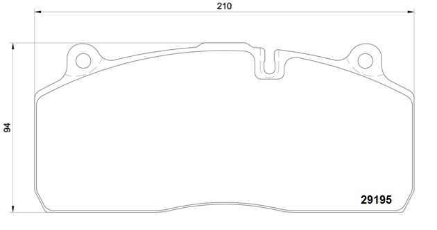 Deska brzdová 29175,29195,29274 Fomar 210x94x30 GIGANT Euroaxle F4581, HALDEX DB22LT