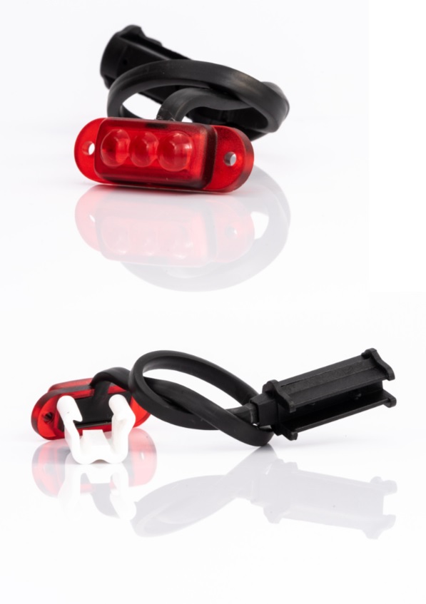 Svítilna poziční 12V/1W 3xLED červená, konektor QS150, kabel 0,2m