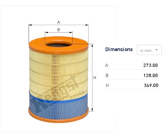 Filtr vzduchu MERCEDES Atego 2/3, Axor 2, Econic M902.900-OM934.9