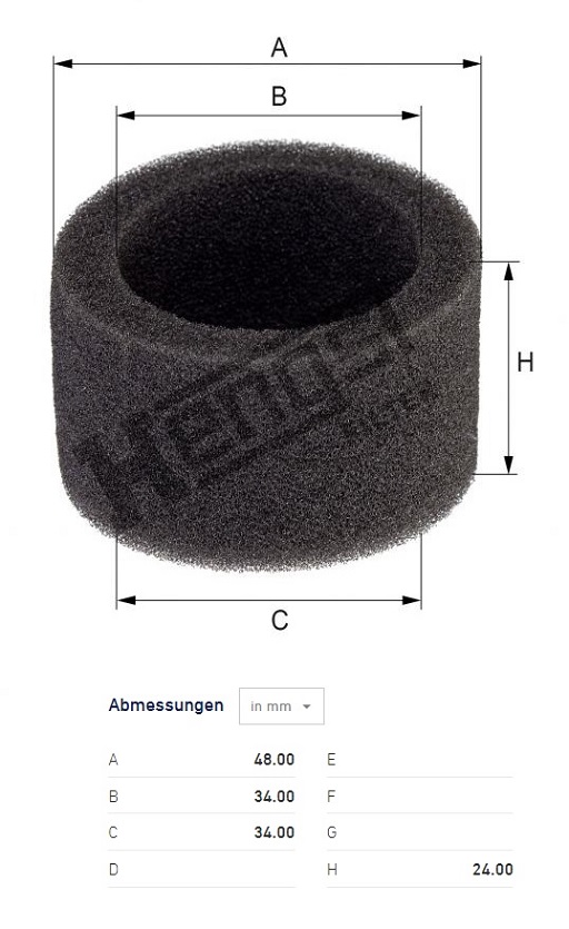 Filtr vzduchu KOMATSU série BR/ HB / PC/ PW