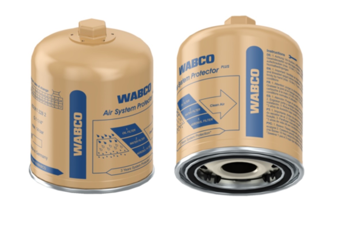 Patrona vysoušeče OSC SW30 G1 1/4" 14bar zlatá s dvojitým filtrem SCANIA, HINO, RVI Midlum