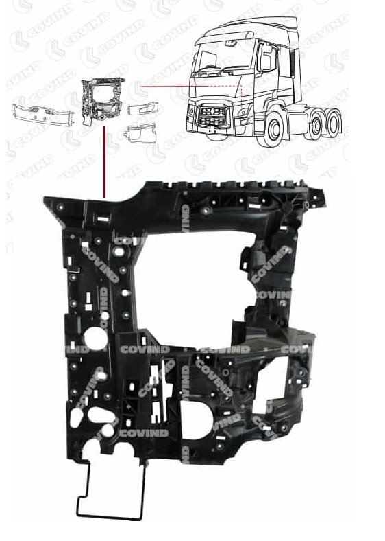 Držák hlavního světlometu vnitřní L RVI Range T Euro 6
