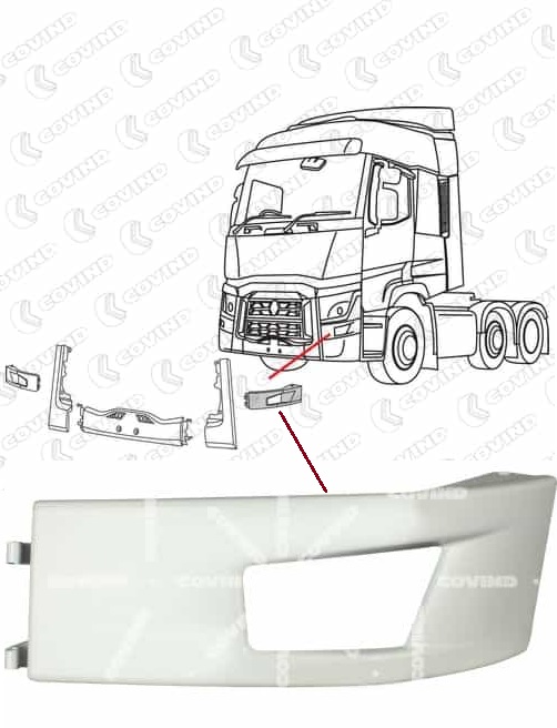 Kryt mlhové svítilny L RVI Gama T Euro 6 od 01.2013