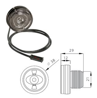 Svítilna poziční bílá LED s kabelem MONOPOINT II s kabelem 0,5m SCHMITZ