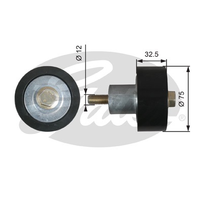 Kladka napínače řemene 75/12x32,5 DAF CF85, XF106 MX Euro 6