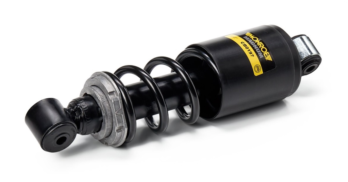Tlumič pérování kabiny zadní O/O 25,4x286/346 s pružinou MAN TGA od 2000, TGS od 2007