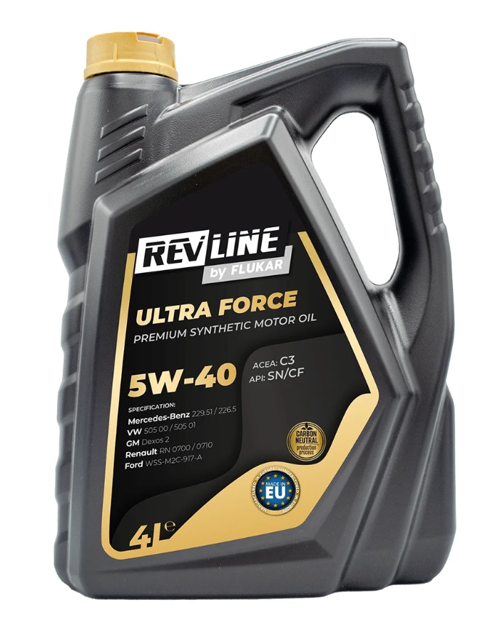 Olej motorový REVLINE Ultra Force C3 5W-40 syntetický 5 l, ossobní vozy
