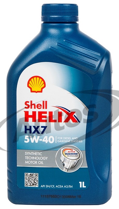 Olej motorový SHELL HELIX HX7 5W-40, 1 l