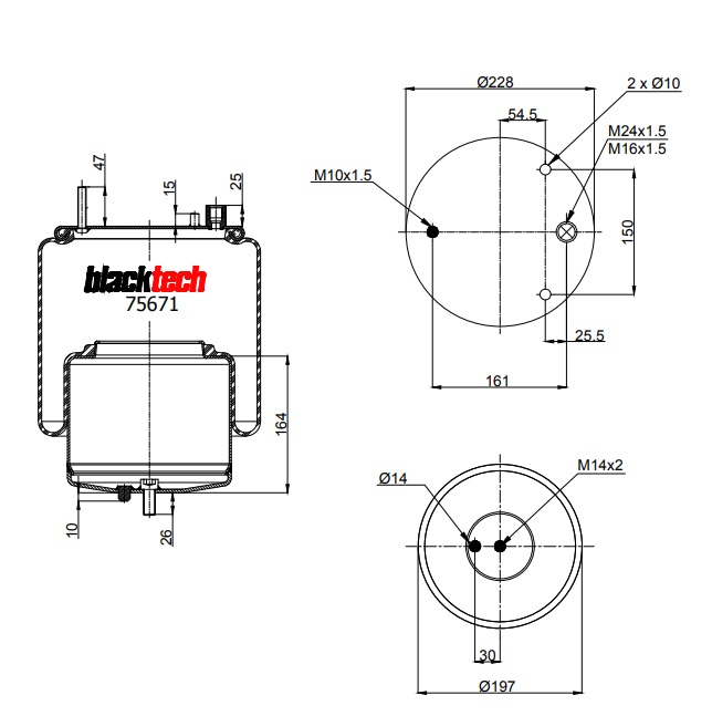 Vlnovec pérování kompletní - železný zvon ZN P VOLVO FH II, FH16, FH16 II, FM, FMX, FMX II