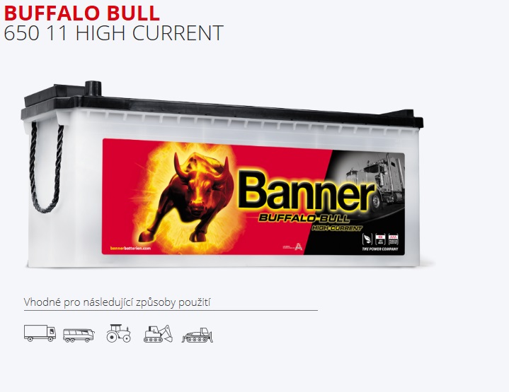Autobaterie BANNER 150Ah/1150A Buffalo Bull EFB High Current /514x223x220/
