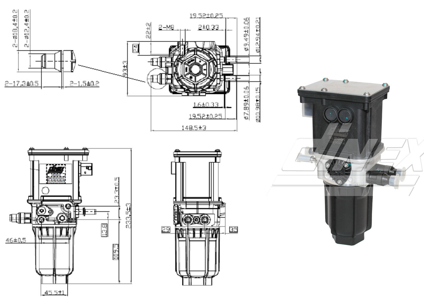 Čerpadlo dávkovací kapaliny AdBlue SCANIA L,P,G,R,S SCR Euro 6 do 2016