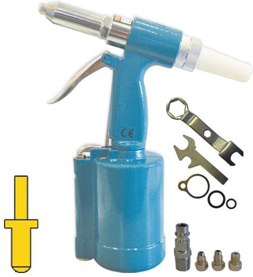 Nýtovačka pneumatická kompletní 14mm/2,4- 3,2, 4,0, 4,8 mm, 6,2bar, přípojka 1/4"