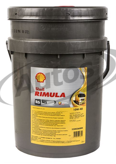 Olej motorový SHELL RIMULA R6 MS 10W-40, syntetický 20 l, nákladní vozy