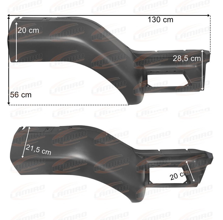 Schod kabiny horní s podběhem šedý P DAF 55LF