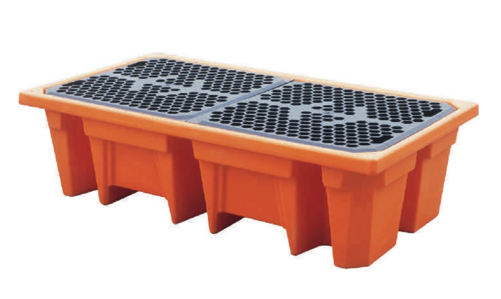 Vana záchytná TITAN ECO 1400x760x420 240 l, pod dva sudy, oranžová