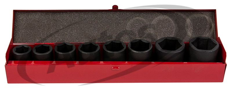 Hlavice nástrčná úderová 3/4" - sada 22,24,27,28,30,32,36,38 mm