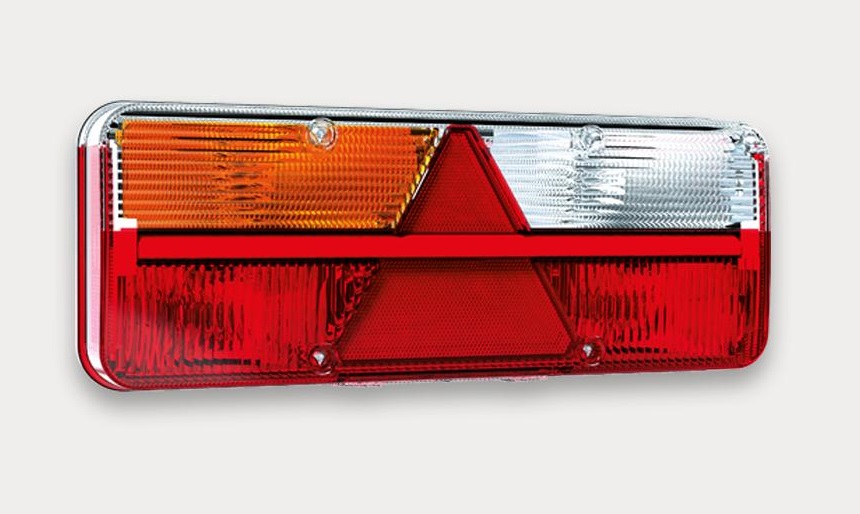 Svítilna zadní 6-ti dílná 12V/36V L KINGPOINT žárovková, bez osvětlení SPZ, kabel 2m