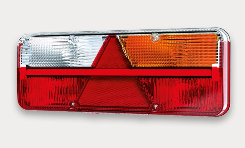 Svítilna zadní 6-ti dílná 12V/36V P KINGPOINT žárovková, bez osvětlení SPZ, kabel 2m