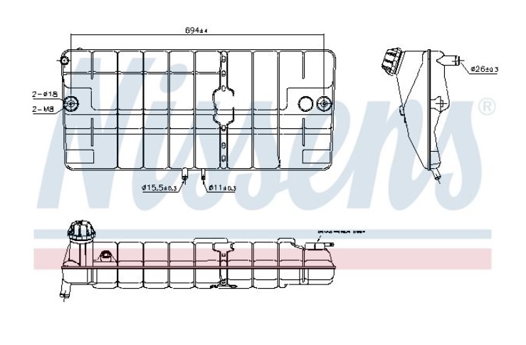 Nádrž expanzní 11,5 l MAN F90, NEOPLAN