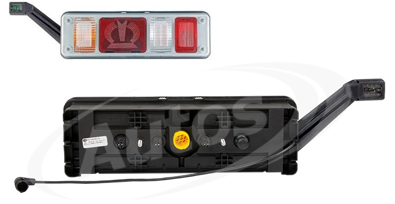 Svítilna zadní 8- dílná s poziční svítilnou L LED KRONE