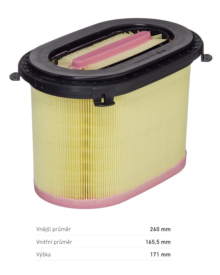 Filtr vzduchu CASE Construction, GEHL R/V, JCB TM, RIGITRAC SKH, WIRTGENSP, ATLAS WEYHAUSE