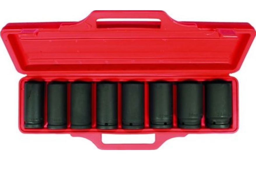 Hlavice úderová - nástrčná a prodloužená, sada 3/4" 22,24,27,28, 30, 32, 36, 38 mm