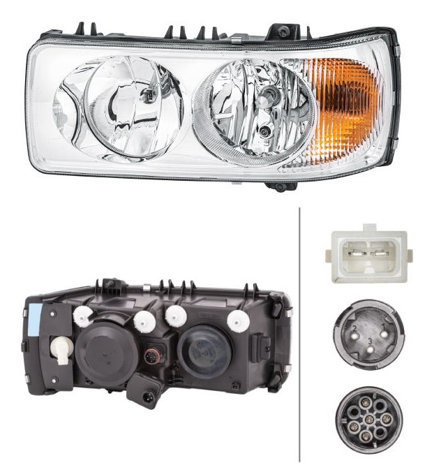 Světlomet hlavní LH7/H1 24V L DAF CF65, CF75, CF85, LF45, LF55, XF95, XF105