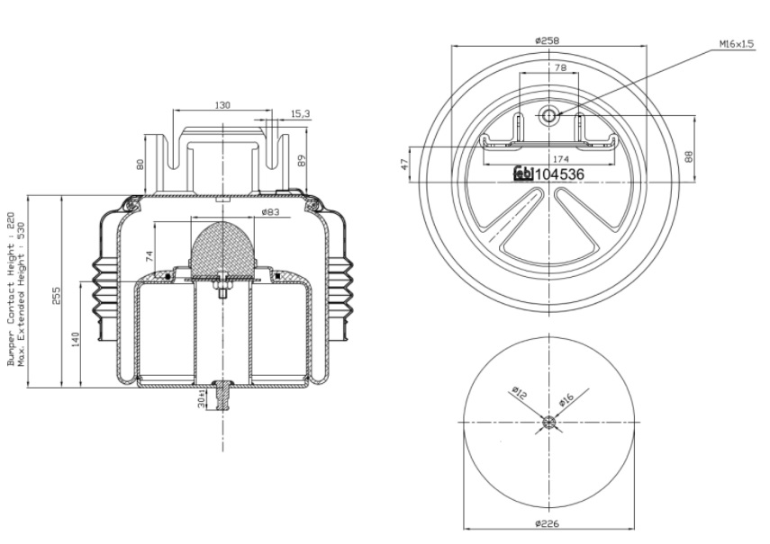 Vlnovec pérování PN RVI T-série Euro 6 od 2013, VOLVO FH4 Euro 6 od 2012