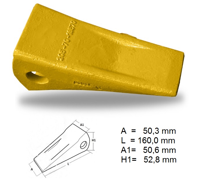 Zub lžíce - korunka KOMATSU WB140/ WB150/ PC60/ PC70/ PC80/ PC90