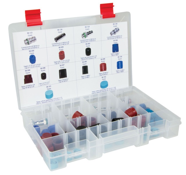 Sada krytek a servisních portů klimatizací - 69 ks