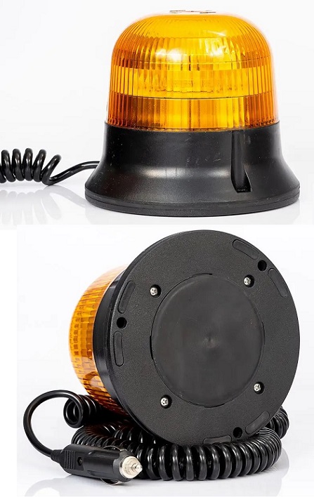 Maják výstražný 12V/55V LED MINI oranžový magnetický