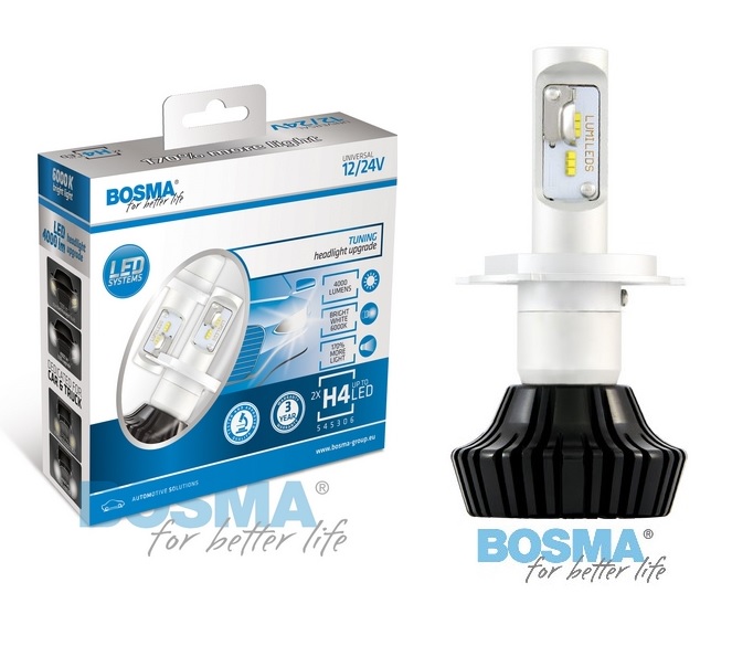 Žárovka H4 12V/24V 24W P43t 4000lm LED - sada 2 ks