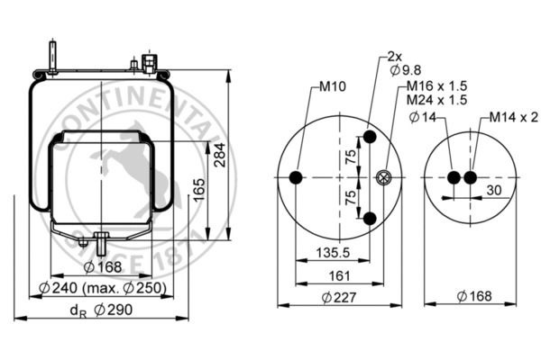 Vlnovec pérování RML 75672 C železný zvon VOLVO FH, FM
