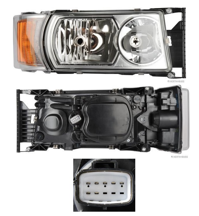 Světlomet hlavní s denním svícením / H7/ H1, H21W/  LED P SCANIA P,G,R,T od 2003
