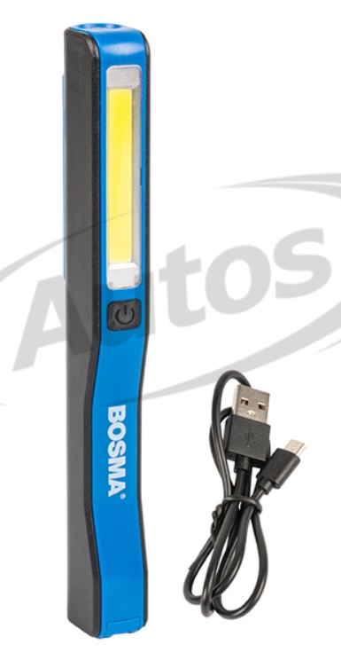 Svítilna dílenská LED 150 lm/6000K 3,7V / 3W COB LED + 1W LED/, USB port