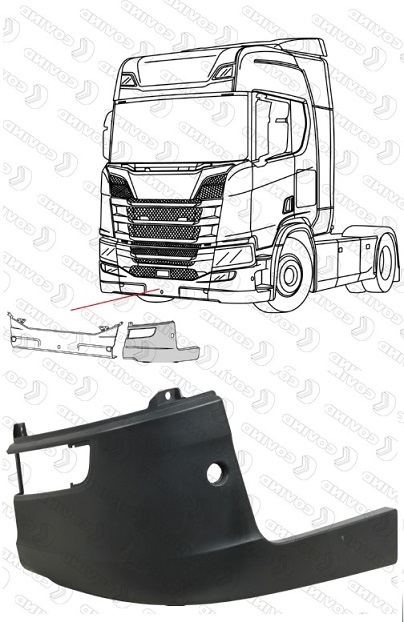 Roh nárazníku přední L SCANIA R/R500/S/S580 EURO 6 od 2017