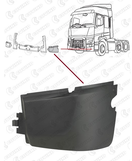 Roh nárazníku spodní L RVI Gama T Euro 6 od 01.2013