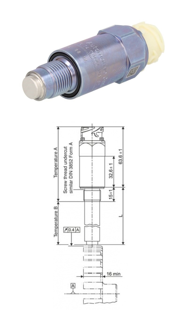 Snímač tachografu Kitas2+ RI M18x1,5/ 23,8mm/ 4pin RVI Kerax DXi11/13,Magnum DXi12,VOLVO
