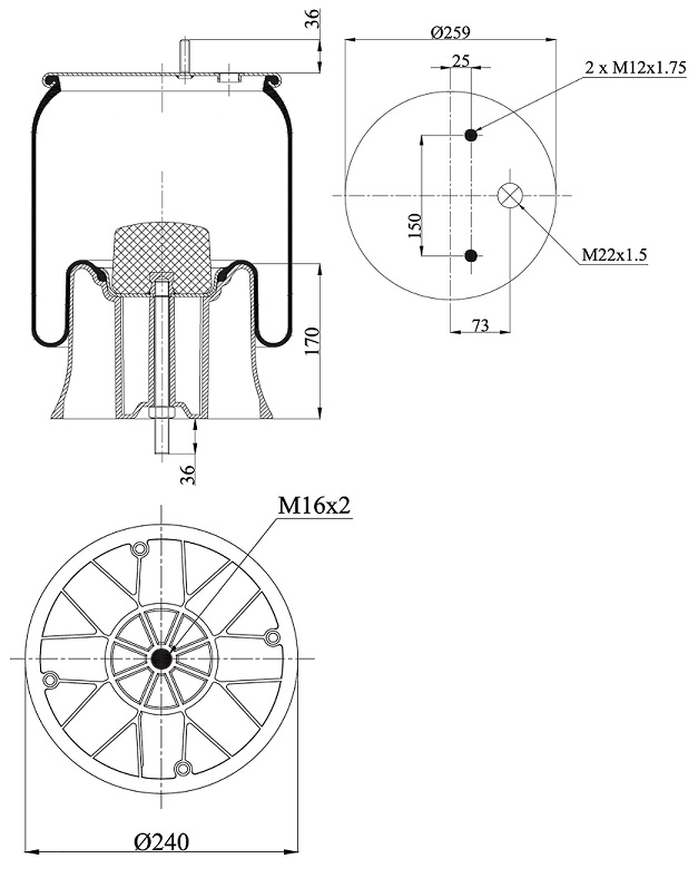Vlnovec pérování kompletní - plastový zvon P SAF 2621V Integral