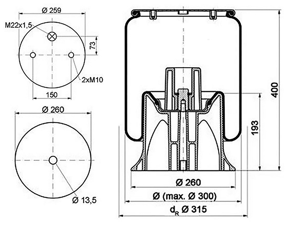 Vlnovec pérování kompletní - plastový zvon ZN SCHMITZ, SAF