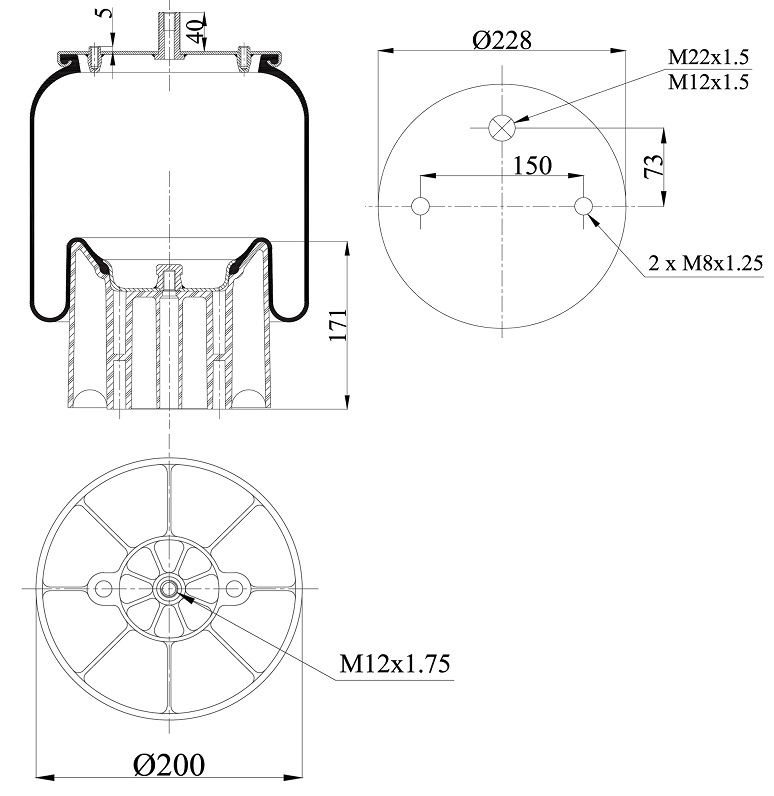 Vlnovec pérování LFB 2116512 P plastový zvon, SCHMITZ, WEWELER