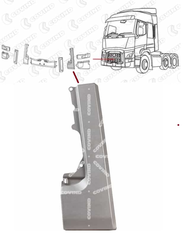 Panel předního nárazníku L RVI Range T Euro 6