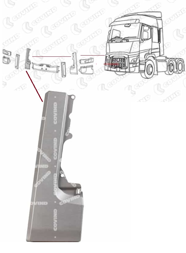 Panel předního nárazníku P RVI Range T Euro 6