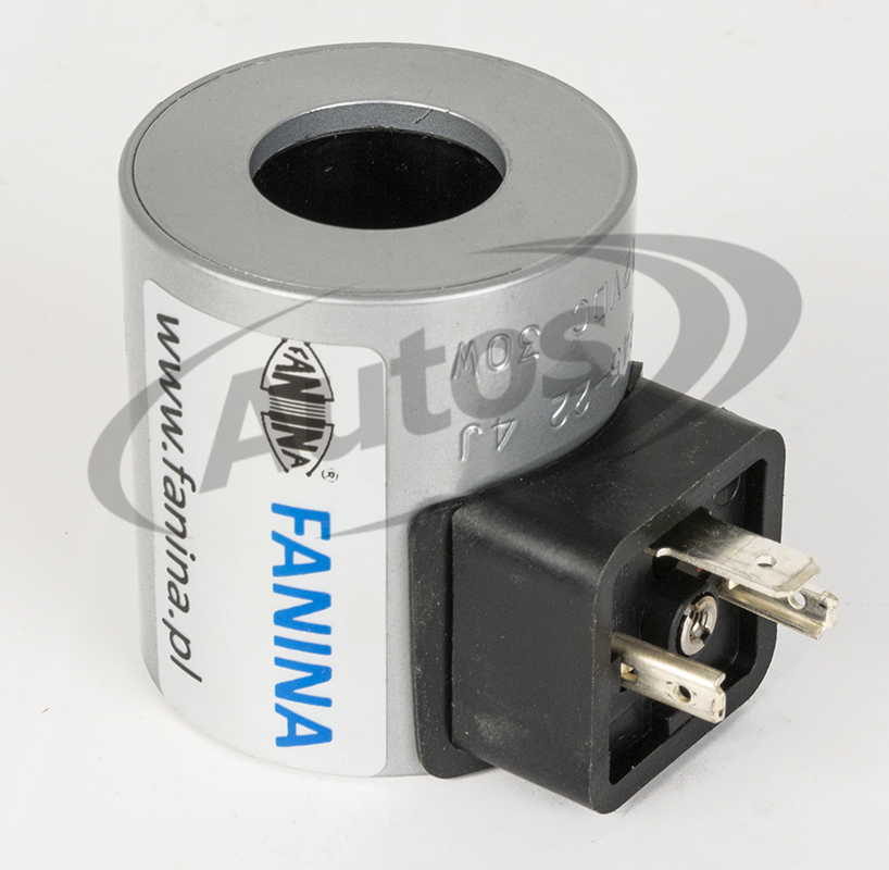 Cívka elektromagnetická 40x50mm 12V/30A - díra 22mm