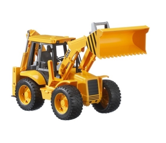 Model traktorbagru s čelním nakladačem JCB 4CX Skala, 1:16 plast